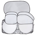 Summer Accessories Coated Silver Car Sun Shade Cloth Set, 6 in 1