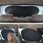 Summer Accessories Coated Silver Car Sun Shade Cloth Set, 6 in 1