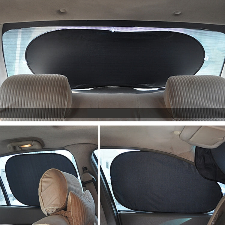 Summer Accessories Coated Silver Car Sun Shade Cloth Set, 6 in 1