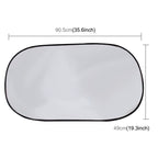 Summer Accessories Coated Silver Car Sun Shade Cloth Set, 6 in 1