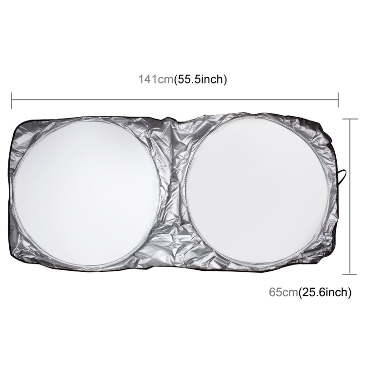 Summer Accessories Coated Silver Car Sun Shade Cloth Set, 6 in 1