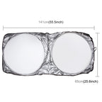 Summer Accessories Coated Silver Car Sun Shade Cloth Set, 6 in 1