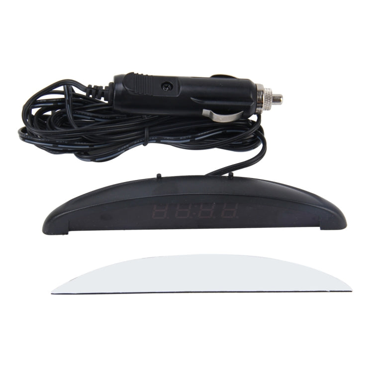 2 in 1 Car LED Digital Display Thermometer Clock