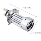 H4 HS1 Motorcycle Headlamps COB Spotlights Electric Car Fog Lights 6000K 20W 2600LM 5000Hours(White Light)