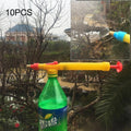 10pcs High Pressure Plastic Bottle Drink Beverage Trolley Gun Spray Reciprocating Sprayer Coke Bottle Sprayer Manual Pressure Sprayer, Random Color Delivery