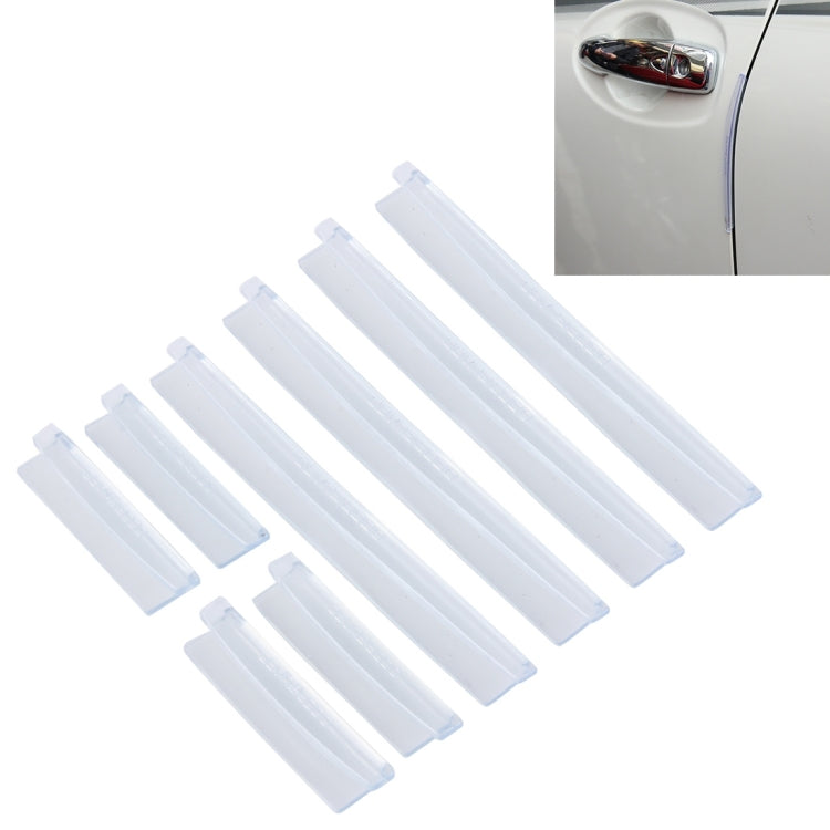 FR JG-031 8 PCS Rubber Car Side Door Edge Protection Guards Cover Trims Stickers