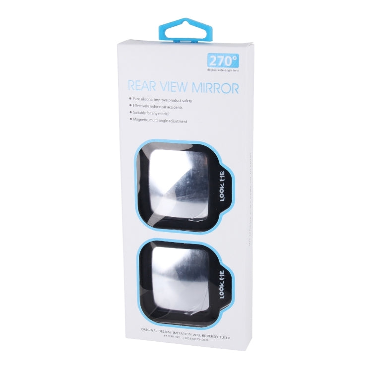 2 PCS 270 Degree Wide-angle Lens Magnetic Adjustable Rear View Mirror