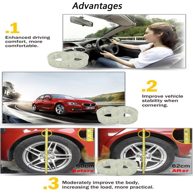 2 PCS Car Auto E Type Shock Absorber Spring Bumper Power Cushion Buffer, Spring Spacing: 17mm, Colloid Height: 38mm, E Type（Spring Spacing: 17mm, Height: 38mm）