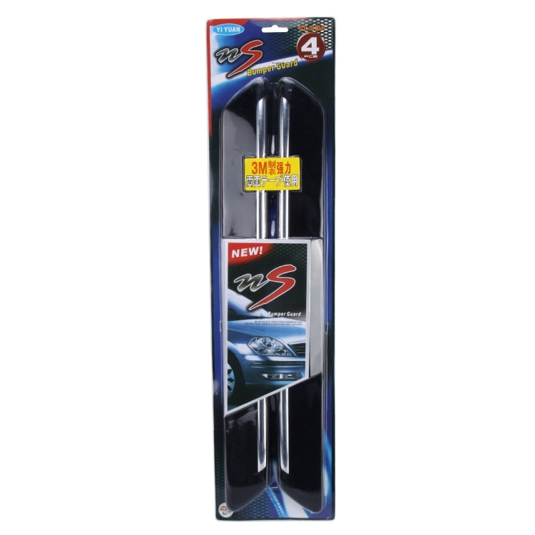 4 PCS Universal Car Auto Plastic Wrap Rubber Front Rear Body Bumper Guard Protector Strip Sticker