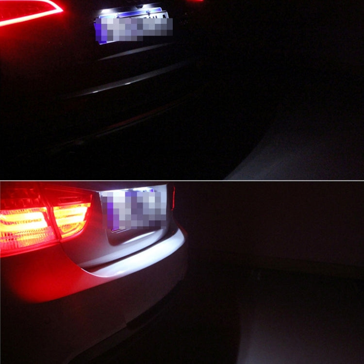 2 PCS License Plate Light with 24 SMD-3528 Lamps for BMW E81/E82/E90/E91/E92/E93/E60/E61/E39 (White Light)