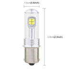 2 PCS 1156/BA15S 40W 800 LM 6000K Car Turn Light Backup Light Brake Light with 8 CREE Lamps, DC 12V