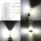 2 PCS 1156/BA15S 40W 800 LM 6000K Car Turn Light Backup Light Brake Light with 8 CREE Lamps, DC 12V