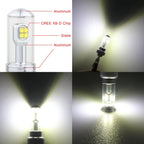 2 PCS 7440 40W 800 LM 6000K Car Turn Light Backup Light Brake Light with 8 CREE Lamps, DC 12V