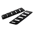2 PCS Universal Car Air Intake Scoop Bonnet Hood Vent Louver Cooling Panel Trim Set