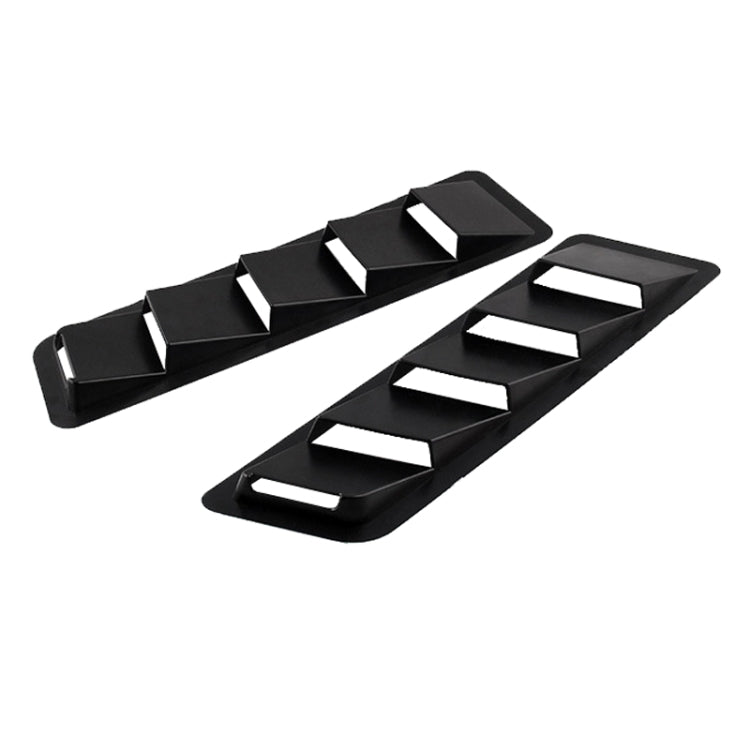 2 PCS Universal Car Air Intake Scoop Bonnet Hood Vent Louver Cooling Panel Trim Set