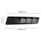 2 PCS Universal Car Air Intake Scoop Bonnet Hood Vent Louver Cooling Panel Trim Set