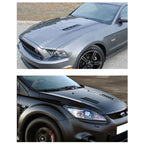2 PCS Universal Car Air Intake Scoop Bonnet Hood Vent Louver Cooling Panel Trim Set