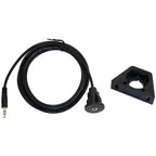 1m Car Truck Dashboard Flush Mount 3.5mm 1/8 AUX Audio Jack Extension Cable Kit — For Cable Length: 1m With Holder