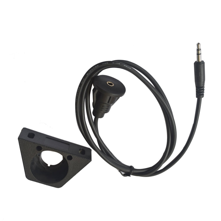 1m Car Truck Dashboard Flush Mount 3.5mm 1/8 AUX Audio Jack Extension Cable Kit — view 5