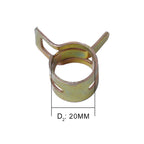 Car Spring Clip Fuel Line Hose Clip Water Pipe Air Tube Clamp Fastener, 10 PCS 20mm