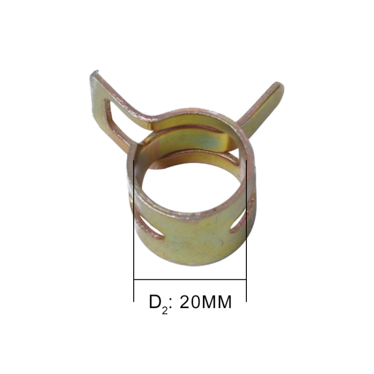 Car Spring Clip Fuel Line Hose Clip Water Pipe Air Tube Clamp Fastener, 10 PCS 20mm
