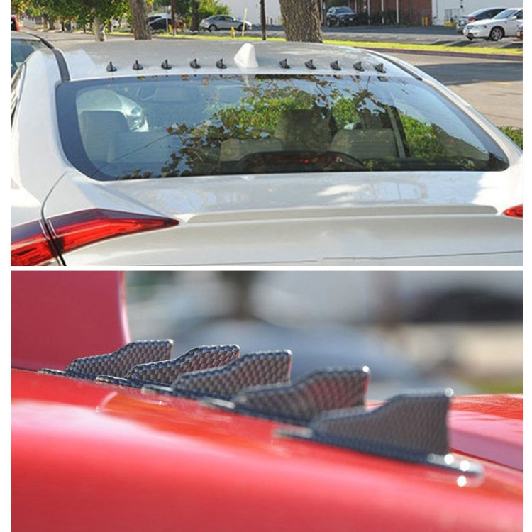 10 PCS Universal Car Black Shark Fin Diffuser Vortex Generator Roof Spoiler