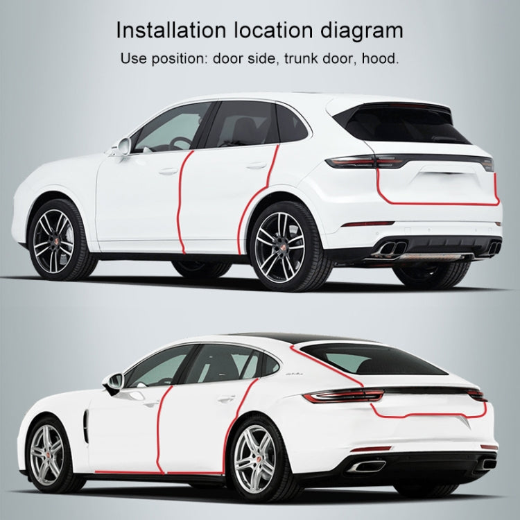 Universal Car Door Invisible Anti-collision Strip Protection Guards Trims Stickers Tape, Size: 2cm x 10m