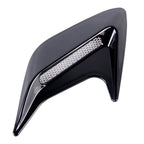 2PCS Plastic Decorative Air Flow Intake Turbo Bonnet Hood Side Vent Grille Cover With Self-adhesive Sticker