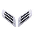 2 PCS Euro Style Plastic Decorative Air Flow Intake Turbo Bonnet Hood Side Vent Grille Cover With Self-adhesive Sticker