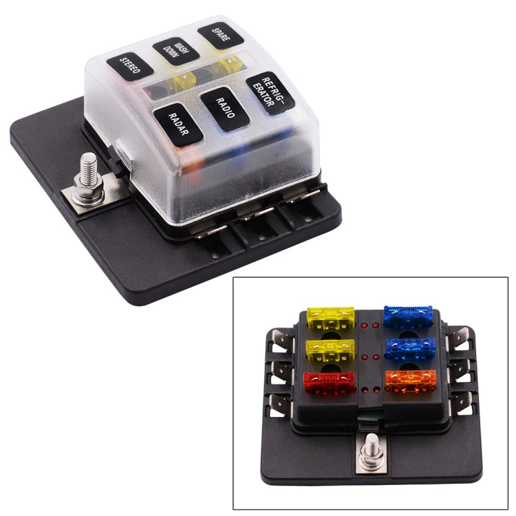 Fuse Box PC Terminal Block Fuse Holder Kits with LED Warning Indicator for Auto Car Truck Boat
