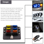 Fuse Box PC Terminal Block Fuse Holder Kits with LED Warning Indicator for Auto Car Truck Boat
