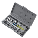 40 PCS Socket Wrench Set Car / Motorcycles Repair Combination Hardware Toolbox