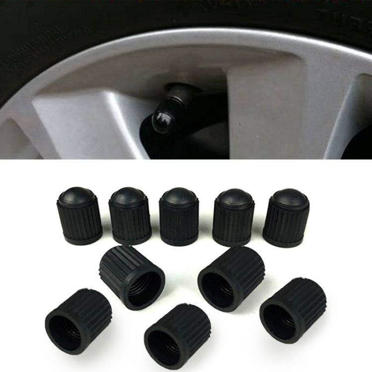 Black Tire valve Dust Rubber Cap For Bicycle And Car, Diameter: 10mm(Black), 200 PCS