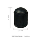 Black Tire valve Dust Rubber Cap For Bicycle And Car, Diameter: 10mm(Black), 200 PCS
