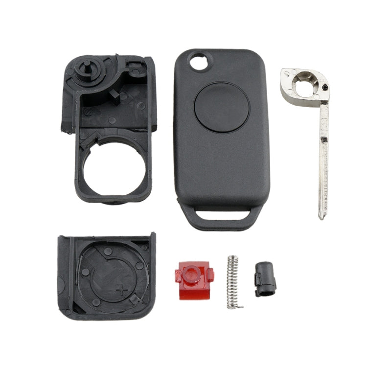 For Mercedes-Benz Car Keys Replacement 1 Button Car Key Case with Foldable Key Blade