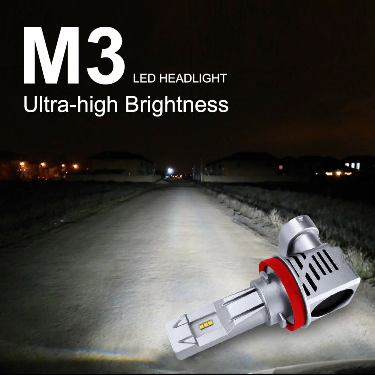 2 PCS M3 H8 / H9 / H11 DC9-32V / 17W / 6500K / 2000LM IP68 Car LED Headlight Lamps