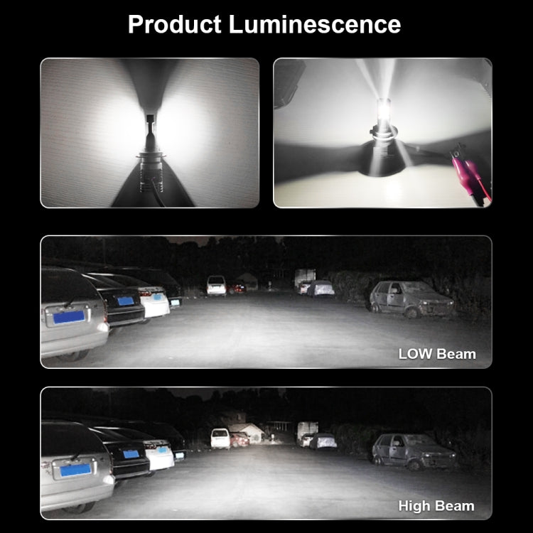 2 PCS M3 H8 / H9 / H11 DC9-32V / 17W / 6500K / 2000LM IP68 Car LED Headlight Lamps