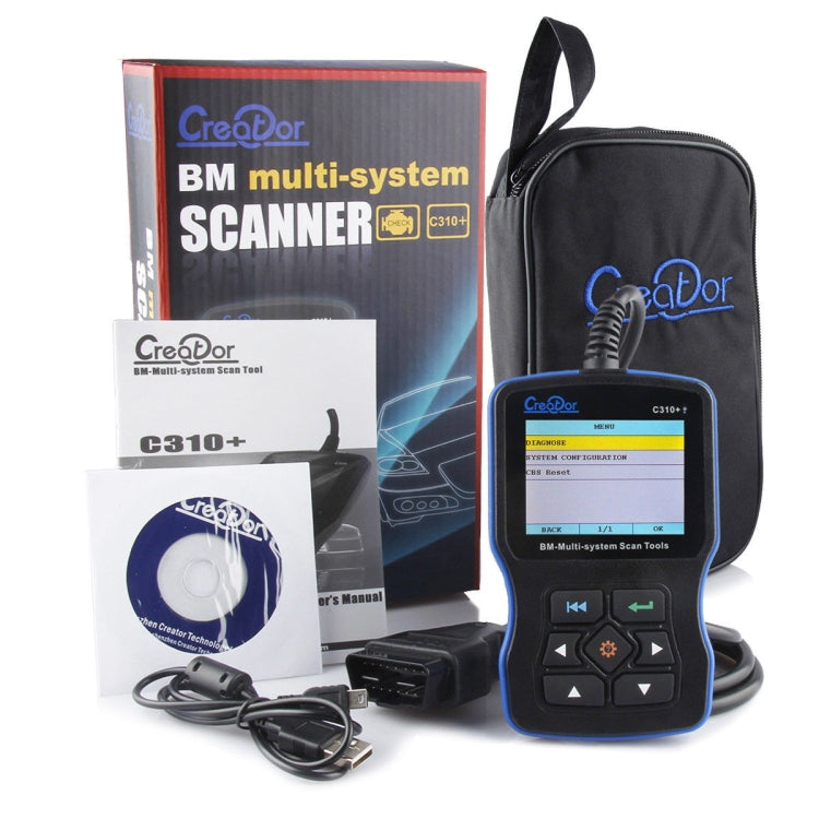 V12 Car OBD2 Scanner Car Diagnostic Tool OBD 2 Automotive Scanner for BMW, Creator C310+