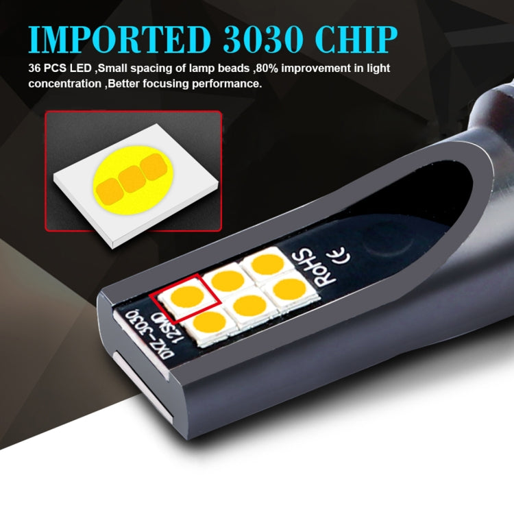 2 PCS H1 DC12V-24V / 12W / 3000K / 800LM 12LEDs SMD-3030 Car LED Fog Light