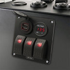 Multi-functional Combination Switch Panel 12V / 24V 3 Way Switches + Dual USB Charger for Car RV Marine Boat