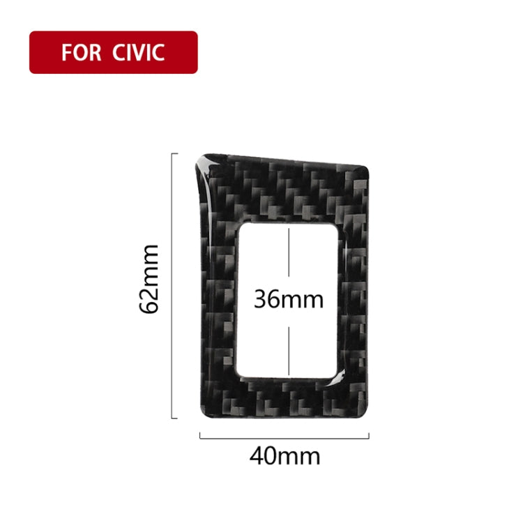 Car Carbon Fiber Double Flash Frame Decorative Sticker for Honda Tenth Generation Civic 2016-2019 — view 5