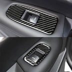 Car Carbon Fiber Door Window Lift Panel Decorative Sticker for Cadillac XT5 2016-2017 — view 6