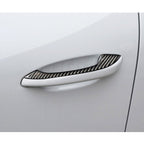 4 PCS Carbon Fiber Car Outside Door Handle Decorative Sticker for Porsche Macan