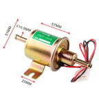 HEP-02A Universal Car 24V Fuel Pump Inline Low Pressure Electric Fuel Pump — 24V (Silver)