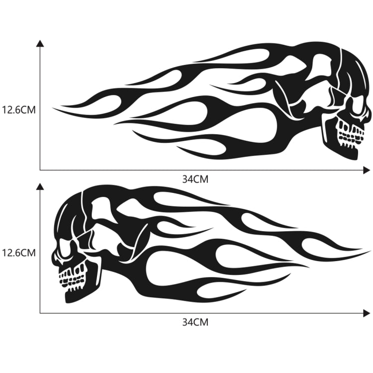 Motorcycle Styling Skull Head PVC Sticker Auto Decorative Sticker