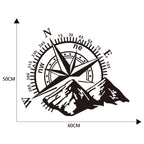 Car Styling Mountain Compass PVC Sticker Auto Decorative Sticker