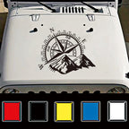 Car Styling Mountain Compass PVC Sticker Auto Decorative Sticker
