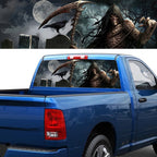 Scythe Death Pattern Horror Series Car Rear Window Decorative Sticker