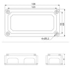 Max DC 48V 200A Heavy-Duty Module Design Bus Bar 4 M10 Terminal Studs Box Busbar for Car / RV / Boat