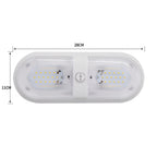 D4347 10-24V 6-7W 4000-4500K 560LM RV Yacht 48 PCS LED Lamps Dome Light Ceiling Lamp, with Independent Switch Control